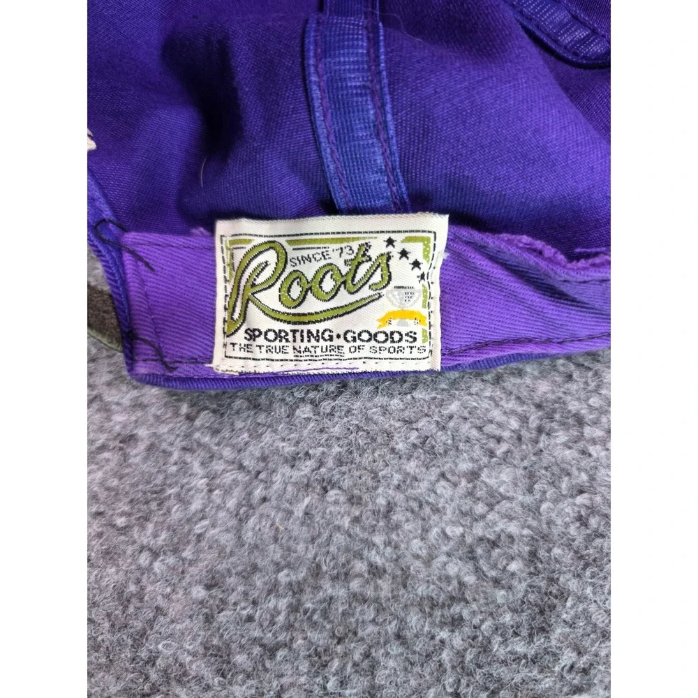 Roots Baseball‎ Cap Mens OS Purple Green Suede Brim Roots Canada Strapback Hat